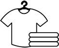Wash and fold laundry services icon