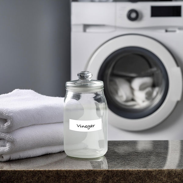 Washing laundry with vinegar