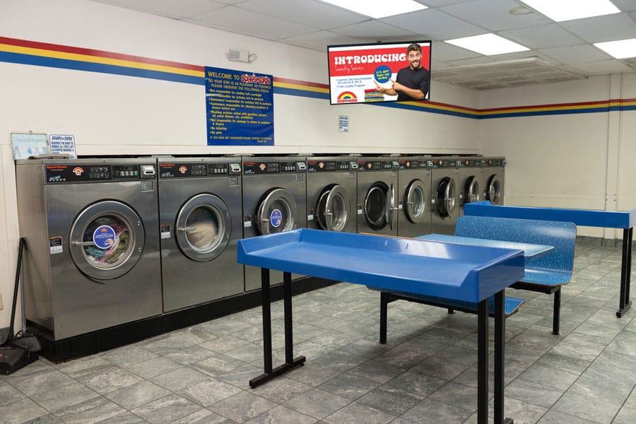 J Clyde Morris Blvd Laundromat Folding Tables and Washers